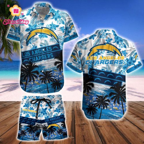 Los Angeles Chargers Hawaiian Shirt And Beach Short – Gift for Men Women