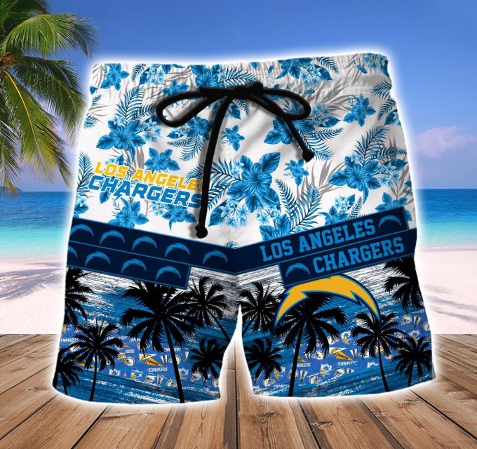 Los Angeles Chargers Hawaiian Shirt And Beach Short – Gift for Men Women