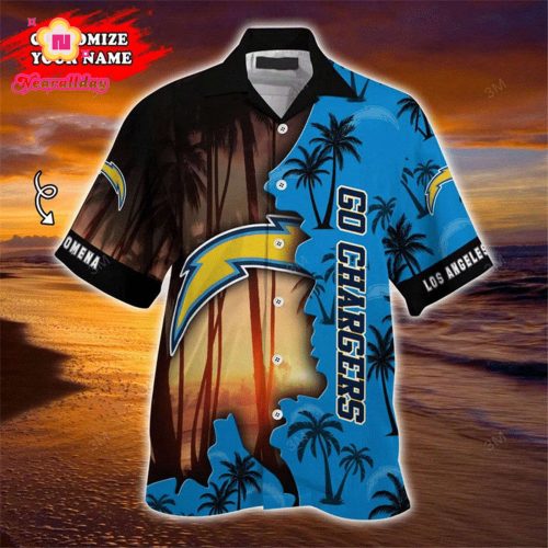 Los Angeles Chargers Hawaiian Shirt Customize Your Name