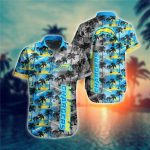 Los Angeles Chargers Hawaiian Shirt Palm Tree Pattern