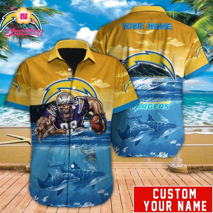 Los Angeles Chargers NFL Printed Hawaiian Shirt Custom Gift