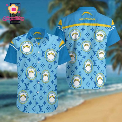 Los Angeles Chargers Symbol Louis Vuitton Hawaiian Shirt