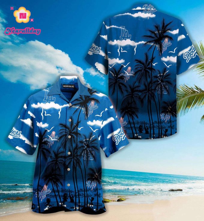 Los Angeles Dodgers Cloud Hawaiian Shirt for Fans – Official MLB Merchandise