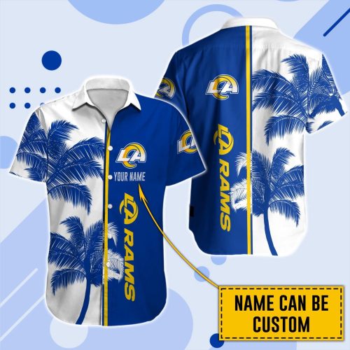 Los Angeles Rams Hawaii Shirt Men Short Custom  NFL Gift