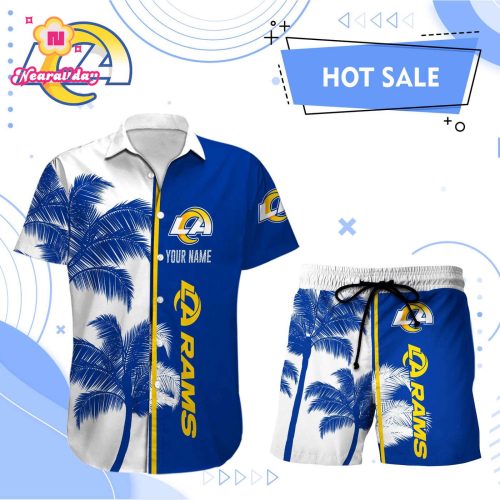 Los Angeles Rams Hawaii Shirt Men Short Custom  NFL Gift