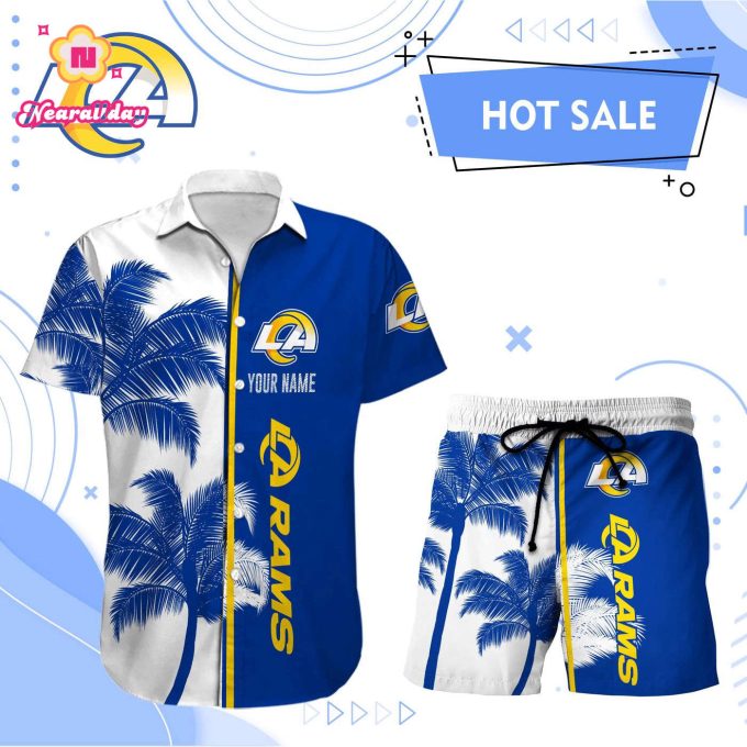 Los Angeles Rams Hawaii Shirt Men Short Custom  NFL Gift