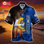Los Angeles Rams Hawaiian Shirt Customize Your Name