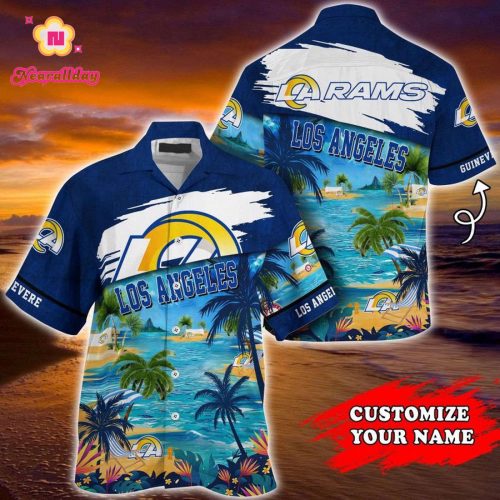 Los Angeles Rams NFL Customized Summer Hawaiian Shirt