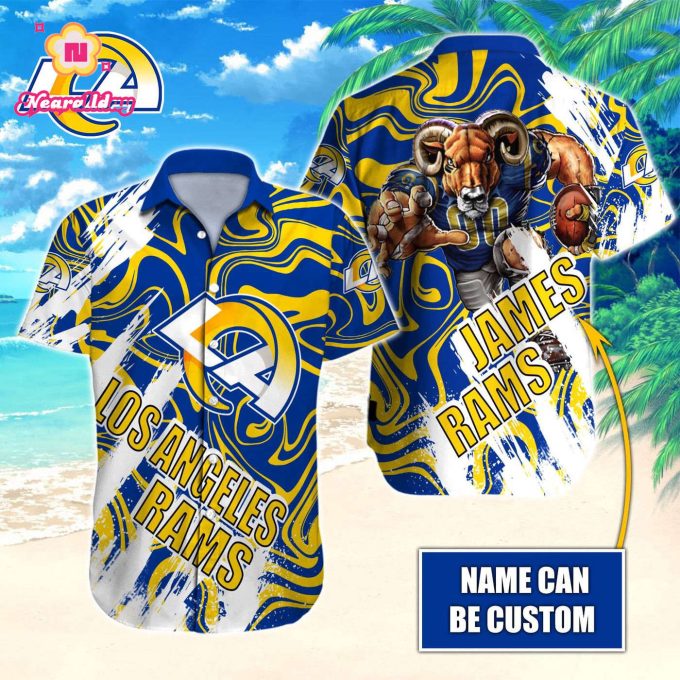 Los Angeles Rams NFL Printed Hawaiian Shirt Custom Gift