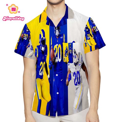 Los Angeles Rams Player Number 20 3D All Over Print Summer Beach Hawaiian Shirt With Pocket