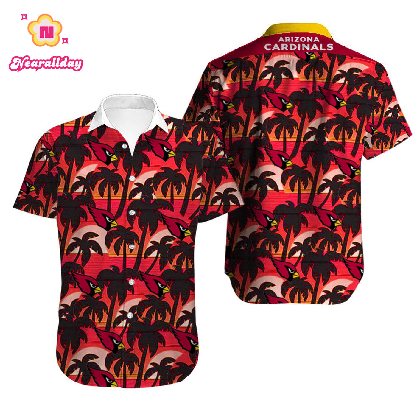 Men’s Arizona Cardinals Hawaiian Shirt Tropical Men’s Arizona Cardinals Hawaiian Shirt Tropical
