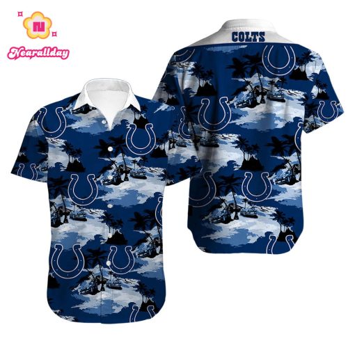 Men’s Indianapolis Colts Hawaiian Shirt Tropical