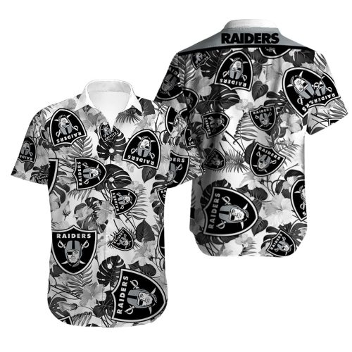 Men’s Las Vegas Raiders Hawaiian Shirt Tropical