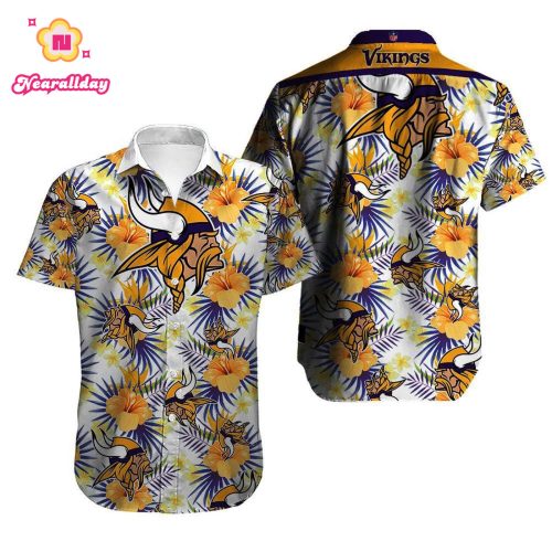 Men’s Minnesota Vikings Hawaiian Shirt Tropical