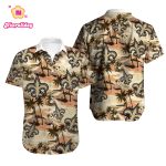 Men’s New Orleans Saints Hawaiian Shirt Tropical