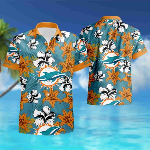 Miami Dolphins Flower Summer Hawaiian Shirt summer shirt