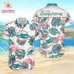 Miami Dolphins Hawaiian Shirt Dolphins Palm Leaves And Flamingo Hawaiian Shirt Miami Dolphins Hawaiian Shirt Dolphins Palm Leaves And Flamingo Hawaiian Shirt