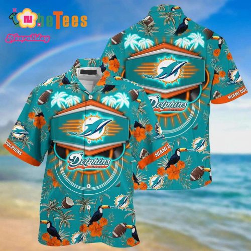 Miami Dolphins Hawaiian Shirt, In Summer, Tropical Hawaiian Shirt  Perfect Gifts For Your Loved Ones