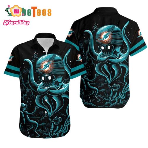 Miami Dolphins Hawaiian Shirt, Octopus Graphic, Button Down Hawaiian Shirt  Perfect Gifts For Your Loved Ones