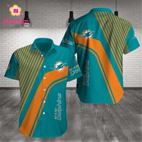 Miami Dolphins Hawaiian Shirts Pattern Stripe