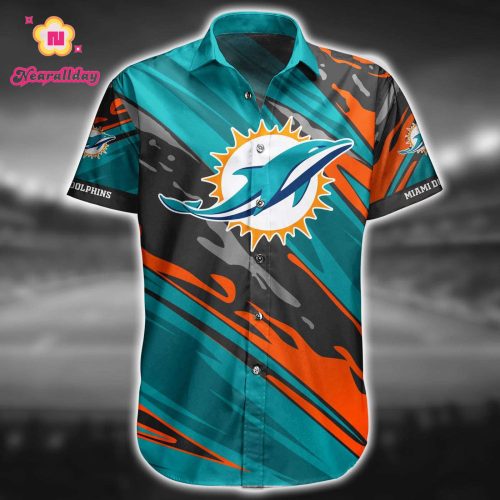 Miami Dolphins Logo Hawaiian Shirt NFL