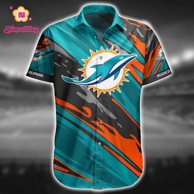 Miami Dolphins Logo Hawaiian Shirt NFL