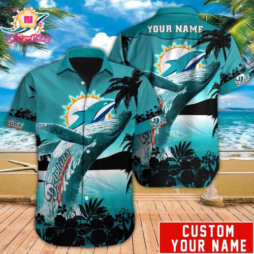 Miami Dolphins NFL Printed Hawaiian Shirt Custom  Gift