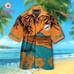Miami Dolphins Short Sleeve Button Up Tropical Aloha Hawaiian Shirt Set for Men Women Kids Gift