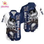 Milwaukee Brewers Jack Skellington and Zero Hawaiian Shirt – Official MLB Merchandise