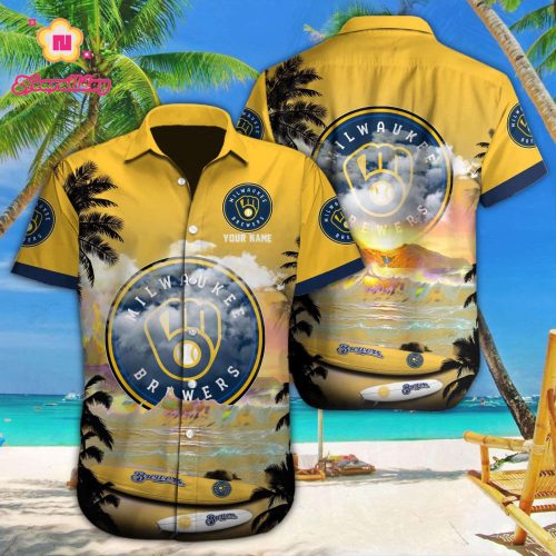 Milwaukee Brewers Custom Hawaii Shirt - Official MLB Apparel
