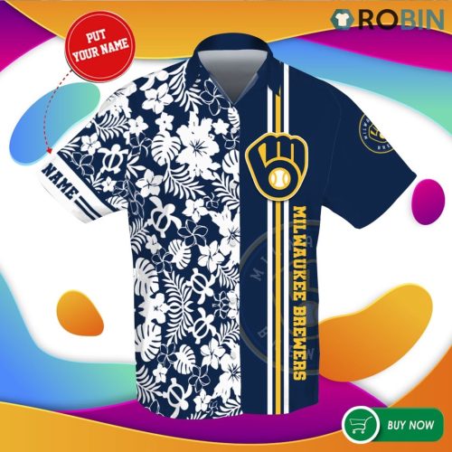 Custom Milwaukee Brewers Hawaiian Shirt – Personalized All-over Print