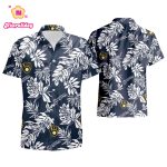 Milwaukee Brewers Hawaiian Shirt: Tropical Flower Short Sleeve 2023 Summer Style