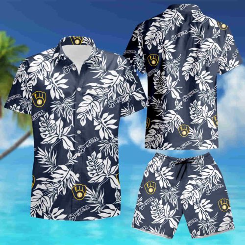 Milwaukee Brewers Hawaiian Shirt: Tropical Flower Short Sleeve 2023 Summer Style