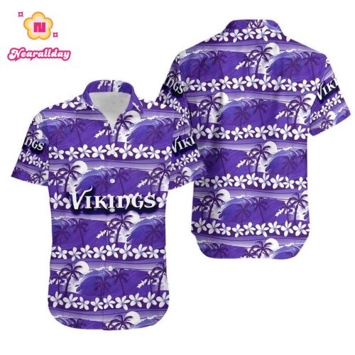 Minnesota Vikings Coconut Trees NFL Gift For Fan Hawaii Shirt and Shor