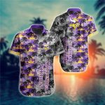 Minnesota Vikings Hawaiian Shirt Palm Tree Pattern