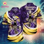 Minnesota Vikings NFL Halloween Horror Movies Hawaiian Shirts