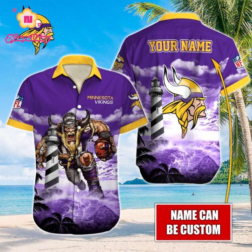 Minnesota Vikings NFL Printed Hawaiian Shirt Custom Gift