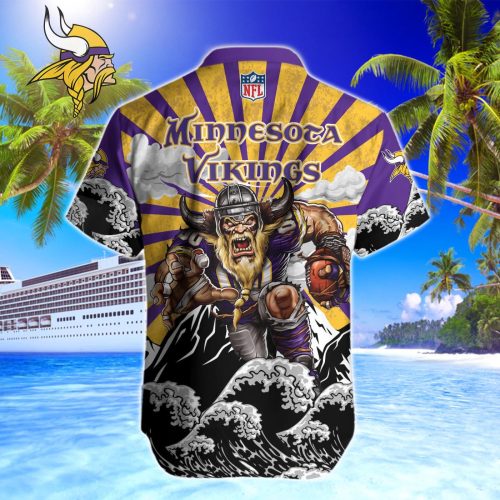 Minnesota Vikings NFL Printed Hawaiian Shirt Custom Gift