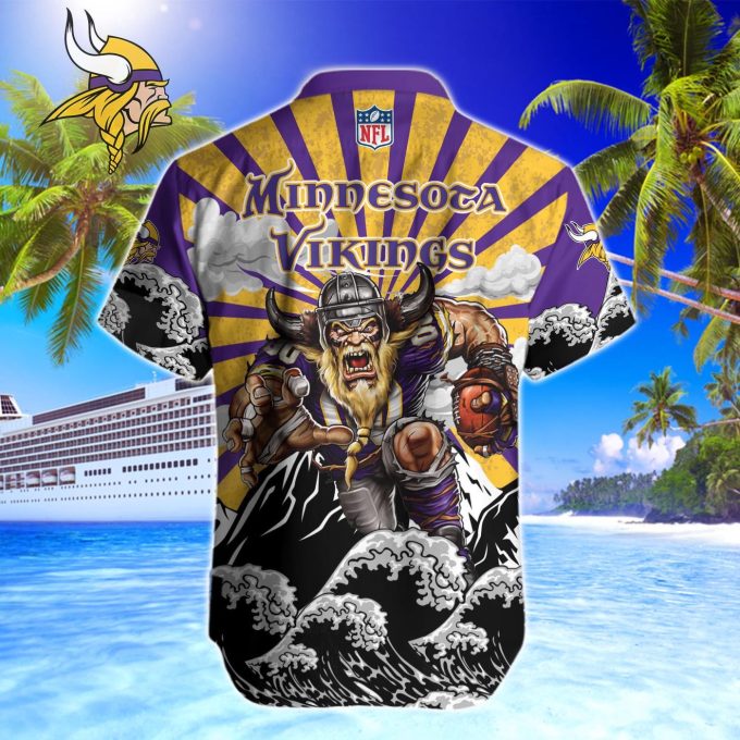 Minnesota Vikings NFL Printed Hawaiian Shirt Custom Gift