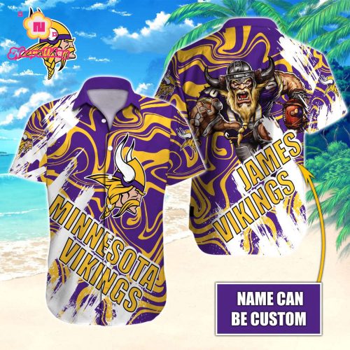 Minnesota Vikings NFL Printed Hawaiian Shirt Custom Gift