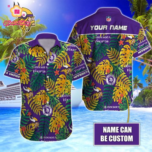 Minnesota Vikings NFL Printed Hawaiian Shirt Custom Gift