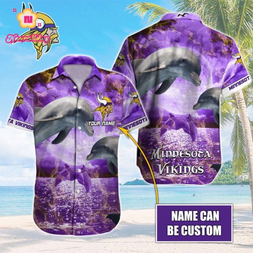 Minnesota Vikings NFL Printed Hawaiian Shirt Custom Gift