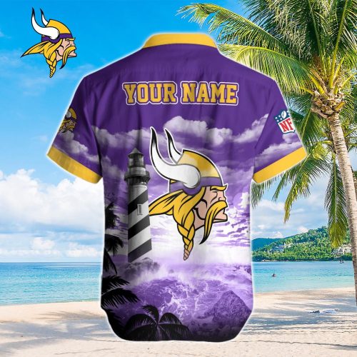 Minnesota Vikings NFL Printed Hawaiian Shirt Custom Gift