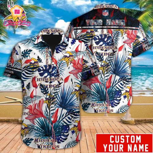 Minnesota Vikings NFL Printed Hawaiian Shirt Custom Gift