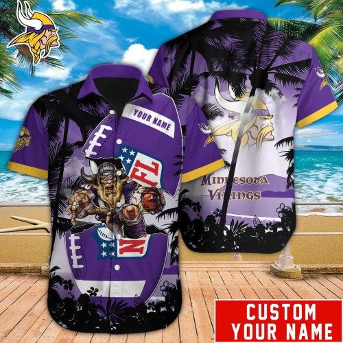 Minnesota Vikings NFL Printed Hawaiian Shirt Custom Gift