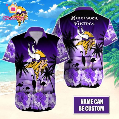 Minnesota Vikings NFL Printed Hawaiian Shirt Custom Gift