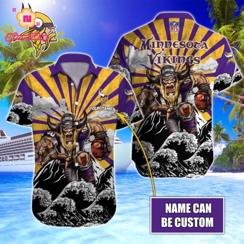 Minnesota Vikings NFL Printed Hawaiian Shirt Custom Gift