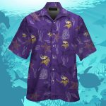 Minnesota Vikings Short Sleeve Button Up Tropical Aloha Hawaiian Shirt Set for Men Women Kids Gift