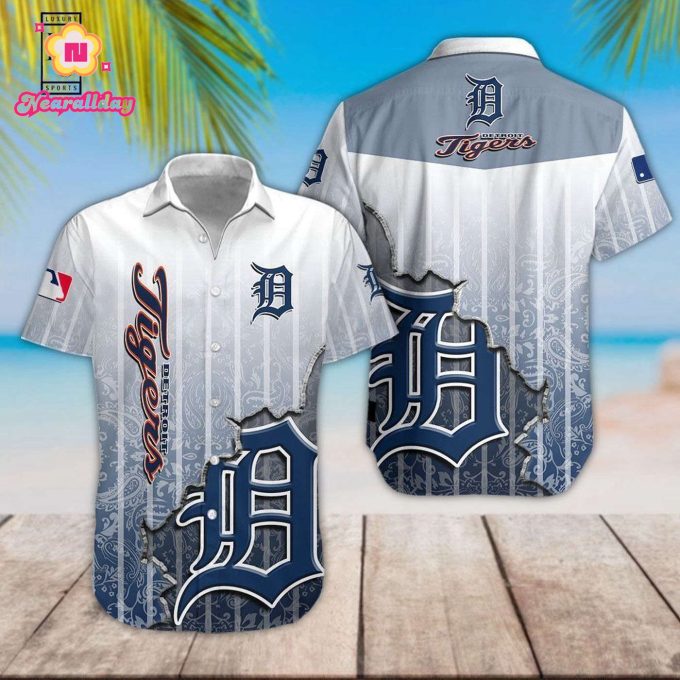 MLB Detroit Tigers Hawaiian Shirt – Official Team Apparel for Tigers Fans