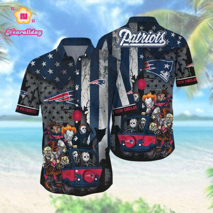 New England Patriots Hawaiian Shirt Set for Men Women Kids